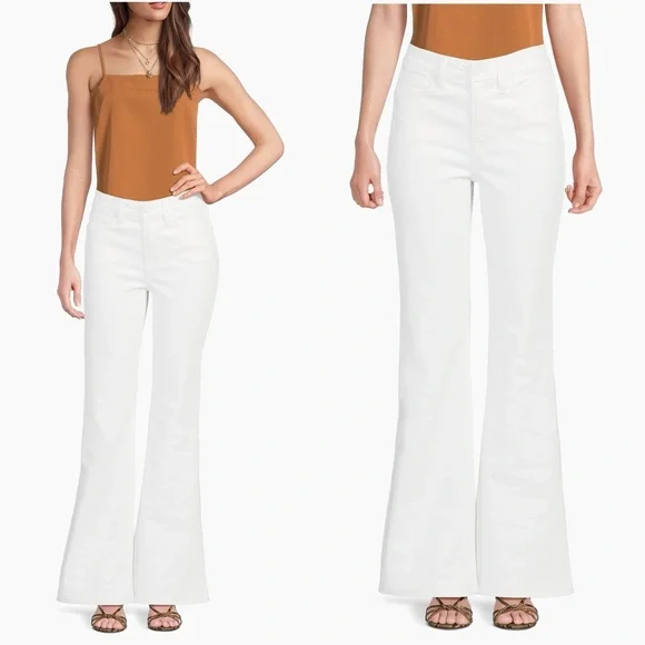 NWT Good American Good Legs Flare White Jeans Sz 2/26 - Picture 3 of 10